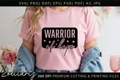 Breast Cancer Awareness SVG Pink Ribbon Warrior of Hope SVG Product Image 1