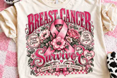 Breast Cancer Survivor Stronger Than Cancer Pink Ribbon Flor Product Image 1