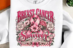 Breast Cancer Survivor Stronger Than Cancer Pink Ribbon Flor Product Image 2