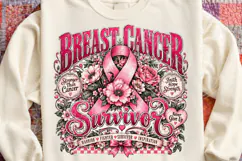 Breast Cancer Survivor Stronger Than Cancer Pink Ribbon Flor Product Image 4