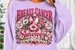 Breast Cancer Survivor Stronger Than Cancer Pink Ribbon Flor Product Image 5