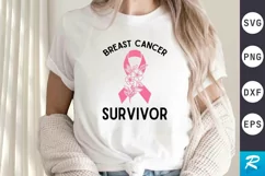 Breast Cancer Survivor SVG, Breast Cancer SVG Design Product Image 1