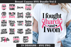 Breast Cancer Awareness SVG Bundle | Pink Ribbon Designs Product Image 1
