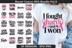 Breast Cancer Awareness SVG Bundle | Pink Ribbon Designs Product Image 1