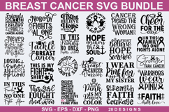 Breast Cancer SVG Bundle - Breast Cancer T-shirt Design Product Image 1