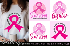 Breast Cancer Awareness SVG PNG EPS DXF Pink Ribbon SVG Product Image 1