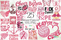 Breast Cancer SVG PNG Sublimation Bundle Product Image 1