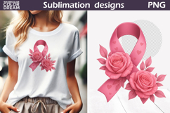 Breast Cancer Awareness | Pink Ribbon Floral Product Image 1