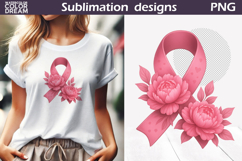 Breast Cancer Awareness | Pink Ribbon Floral Product Image 1