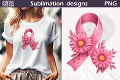 Breast Cancer Awareness | Pink Ribbon Butterfly Floral Product Image 1