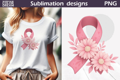 Breast Cancer Awareness | Pink Ribbon Floral Product Image 1
