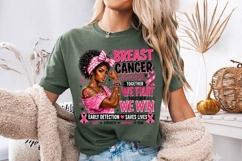 Breast Cancer Warrior Woman Awareness PNG Product Image 2