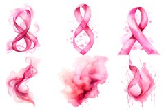 Breast Cancer Watercolor Elements Product Image 2