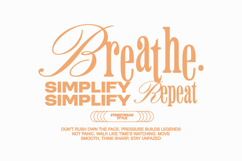 Breathe Slow Living Typography T-shirt Design Product Image 1
