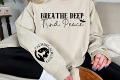 Breathe Deep Find Peace Sleeve SVG Design Product Image 3