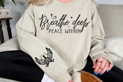 Breathe deep peace within Sleeve Svg Design Product Image 2
