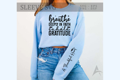 Breathe Deeply in Faith Exhale Gratitude Sleeve SVG Product Image 3