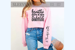 Breathe Deeply in Faith Exhale Gratitude Sleeve SVG Product Image 2