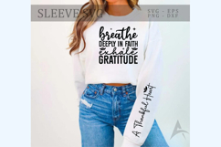 Breathe Deeply in Faith Exhale Gratitude Sleeve SVG Product Image 1