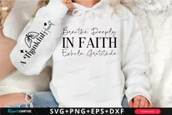 Breathe Deeply In Faith Exhale Sleeve SVG, Christian SVG Product Image 1