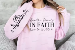 Breathe Deeply In Faith Exhale Sleeve SVG, Christian SVG Product Image 2