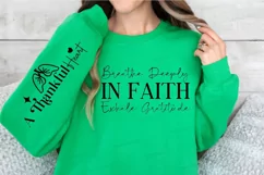 Breathe Deeply In Faith Exhale Sleeve SVG, Christian SVG Product Image 3