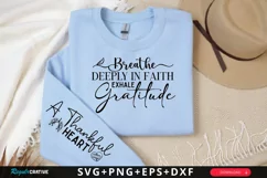 Breathe Deeply In Faith Sleeve SVG, Christian SVG Design Product Image 1