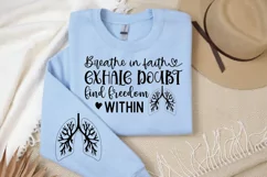 Breathe In Faith Exhale Sleeve SVG, Christian SVG Design Product Image 2
