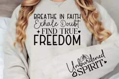 Breathe In Faith Exhale Doubt Sleeve SVG, Christian SVG Product Image 2