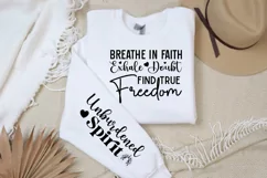Breathe In Faith Exhale Doubt Sleeve SVG, Christian SVG Product Image 2