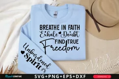 Breathe In Faith Exhale Doubt Sleeve SVG, Christian SVG Product Image 1