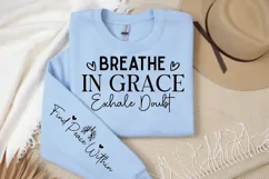 Breathe In Grace Exhale Sleeve SVG, Christian SVG Design Product Image 2
