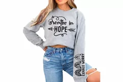 Breathe In Hope Sleeve SVG, God SVG Design, Faith SVG Product Image 3