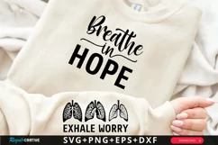 Breathe In Hope Sleeve SVG, God SVG Design, Faith SVG Product Image 1