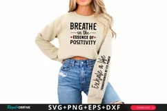 Breathe In The Essence Sleeve SVG, Positive SVG Design Product Image 1