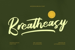 Breatheasy Modern Brush Font Type Product Image 1