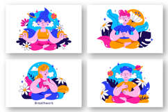 10 Peaceful Breathwork Session Illustration Product Image 2