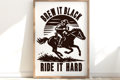 Cowboy Coffee SVG Bundle PNG | 7 Funny Western Coffee Quotes Product Image 3