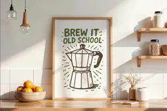 Retro Coffee Line Art Clipart, Funny Puns SVG | PNG | EPS Product Image 2