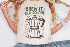 Retro Coffee Line Art Clipart, Funny Puns SVG | PNG | EPS Product Image 4