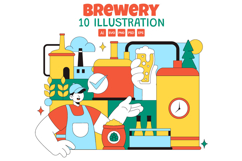 10 Brewery Production Process Illustration Product Image 1