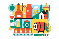 10 Brewery Production Process Illustration Product Image 4