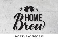 Home Brew SVG. Home Brew calligraphy hand lettering Product Image 1