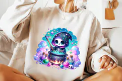 Brewing Trouble PNG , Grim Reaper Png, Cute Skeleton Png Product Image 3