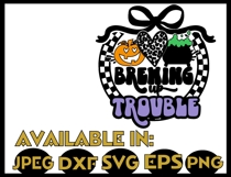 Fall SVG JPEG Silhouette Cricut Halloween brewing trouble Product Image 2