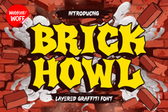 Brick Howl | 3D Layered Graffiti Webfont for Bold Websites Product Image 1