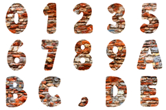 Brick Industrial Font Letters Alphabet ABC JPG PNG Texture Product Image 2