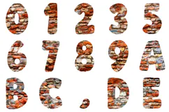Brick Industrial Font Letters Alphabet ABC JPG PNG Texture Product Image 2