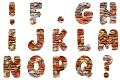 Brick Industrial Font Letters Alphabet ABC JPG PNG Texture Product Image 3