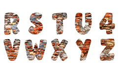 Brick Industrial Font Letters Alphabet ABC JPG PNG Texture Product Image 4